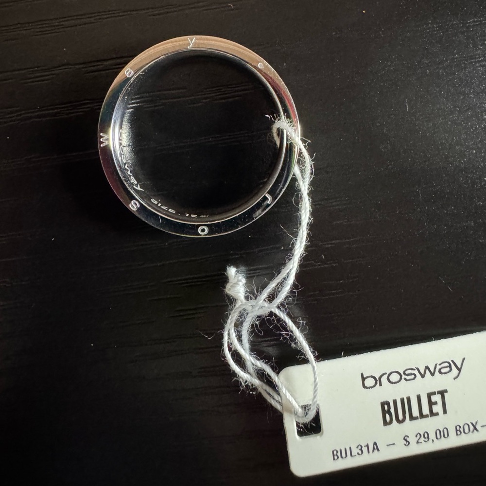 Brosway BULLET Stainless Steel Ring Size 9 NWT